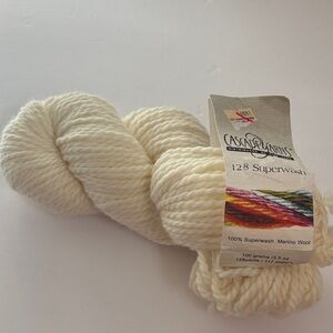 Cascade Yarns 128 Superwash 100% Merino Wool 100 Grams 128 Yards Cream (1) Skein